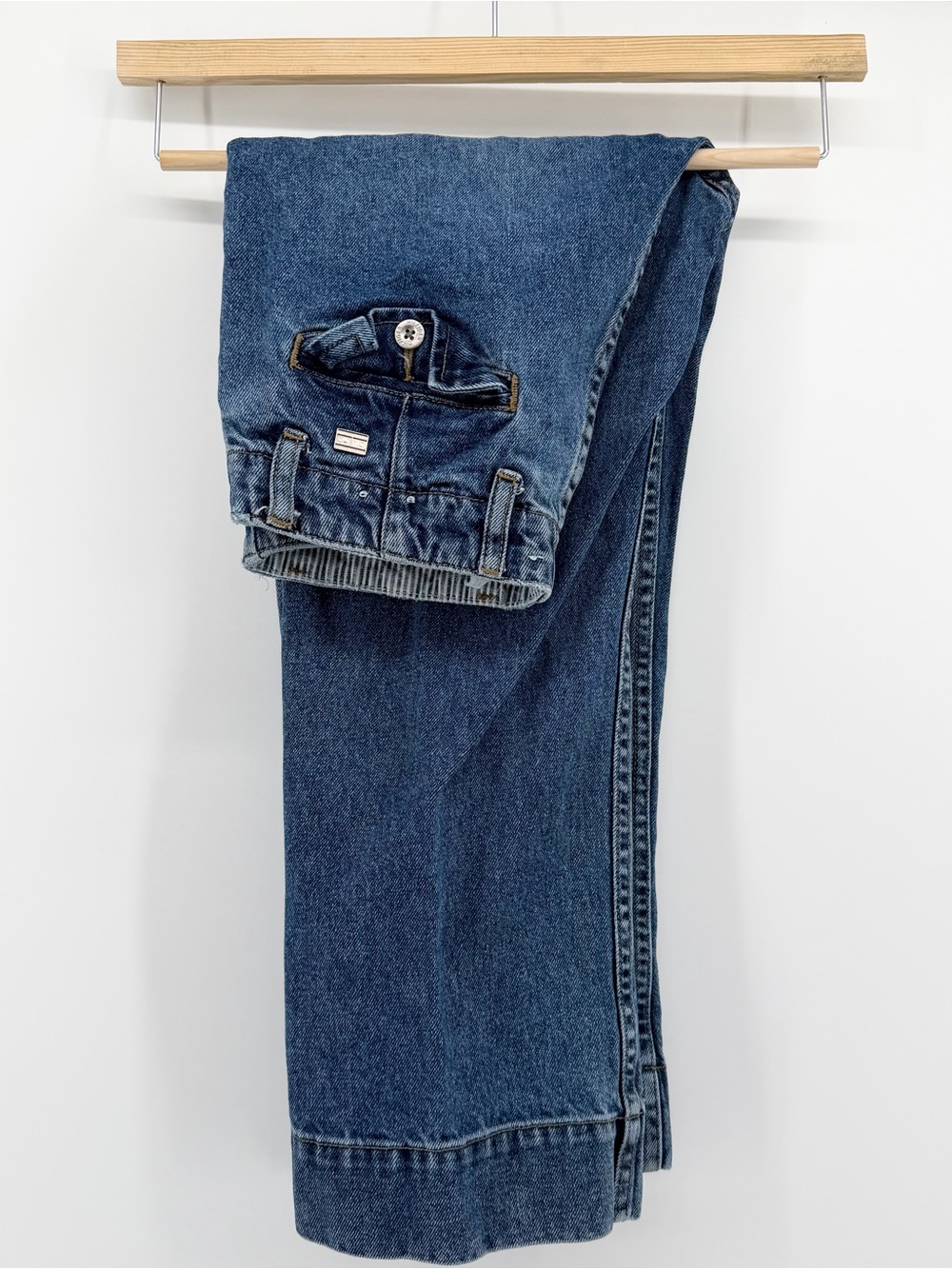 VTG 1999 Tommy Hilfiger 8 Wide Leg Crop Jeans Mauritius READ FLAW